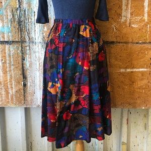Vintage Multi-color Trumpet Skirt SZ 4/6